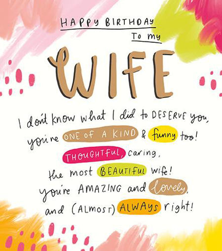 Picture of HAPPY BIRTHDAY TO MY WIFE CARD